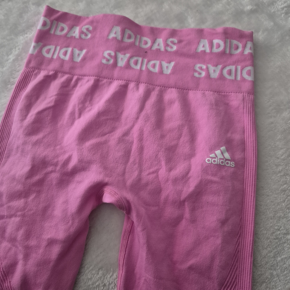 adidas Pink Seamless Active Leggings for Women - Picture 2 of 4